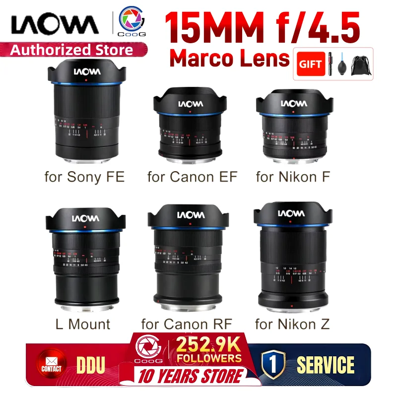 عدسة Venus Optics Laowa 15 مم f/4.5 ماكرو لـ L-Mount لـ Nikon Z فتحة تلقائية لفتحة Canon EF التلقائية