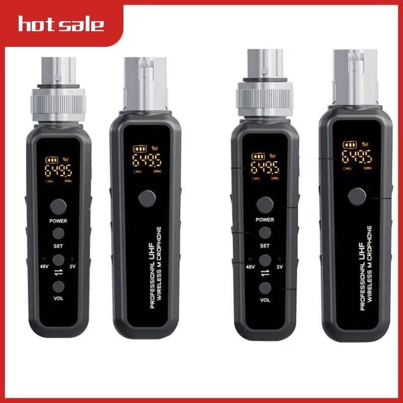 

UHF Wireless Microphone Converter For Dynamic Microphone Guitar Receiver Adapter 500-600Mhz Black 1Set