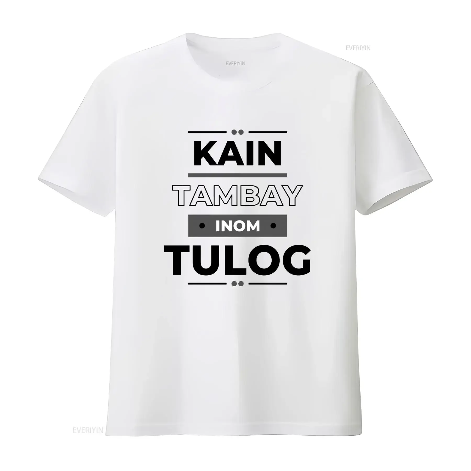Camiseta filipina Pinoy para él, diseño casual de Filipinas, Bella Canvas, estampado vintage lavado con Tagalog Kain Tambay Inom Tulog.