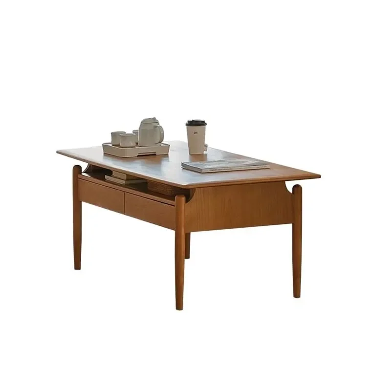 

simple Nordic solid wood small apartment, living room, household Japanese tea table