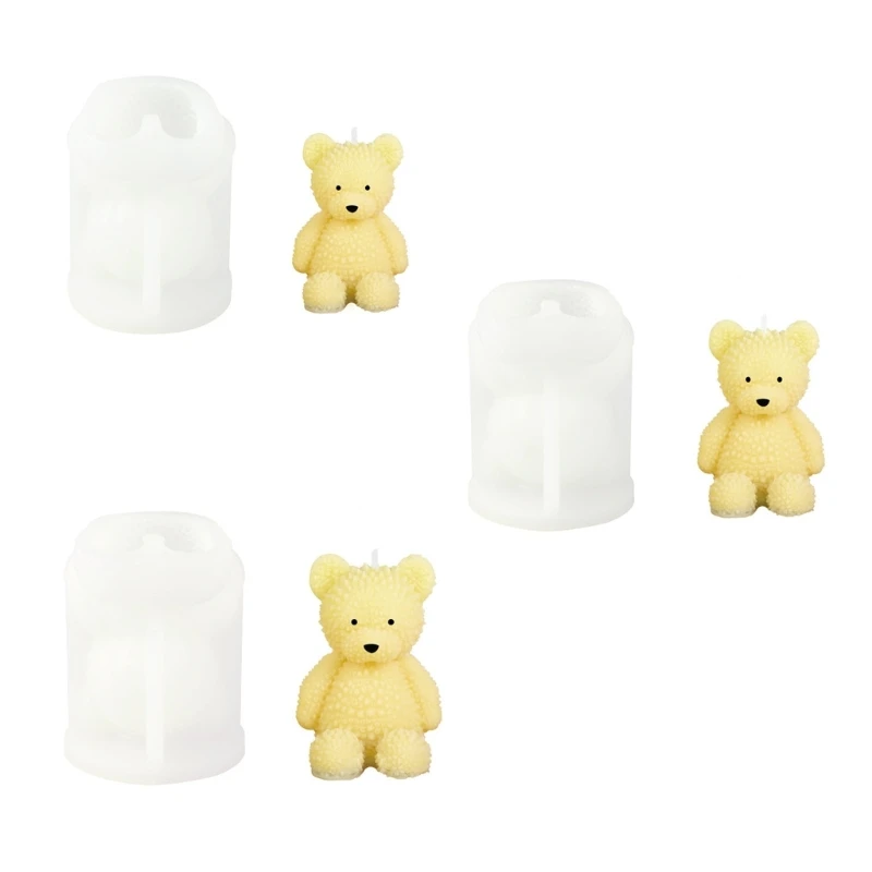 

Bear Silicone Mold Non-stick Easy to De-mold Dishwasher Safe for DIY Plasters Fondant Decorations Room Ornament