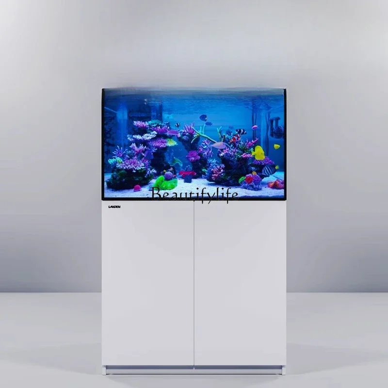 Ultra-white seawater tank ultra-thin back filter bottom filter seawater fish coral reef rock full set