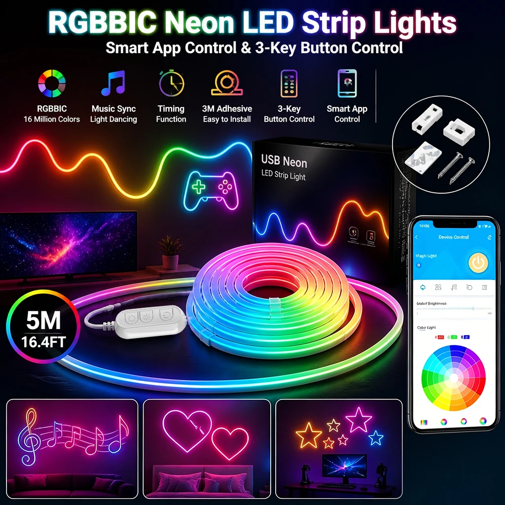 5M RGB Renk Değiştiren Neon Iş - Home Decor App Free incelemesi ve fiyatı