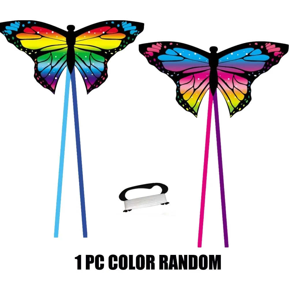 Easy to Fly Colorful Butterfly Kite Steering Good Flying Children's Kite Long Tail Beautiful Butterfly Flying Kite Kids Gift
