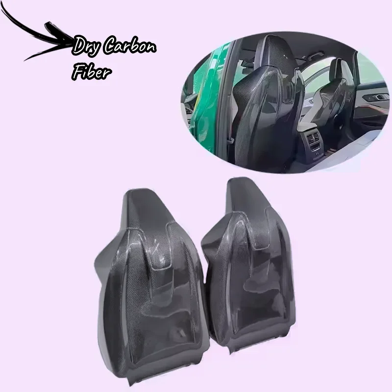 MRD Seat back Cover Shell Fit For BMW G80 G82 M3 M4 2021+ Dry Carbon Fiber 3M Sticker.