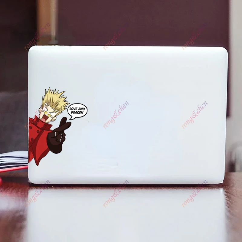 Trigun Peeker Car Sticker LOVE AND PEACE for Car Motorcycle Racing Helmet Laptop Trunk Body Car Window Surfboard PVC Vinyl Decal