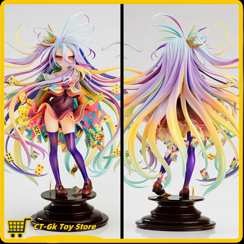 28cm No Game No Life Shiro Action Figure Collection Ornament Gifts  Art Works Two Dimensional Girl Pvc Model Toys Desktop Gk