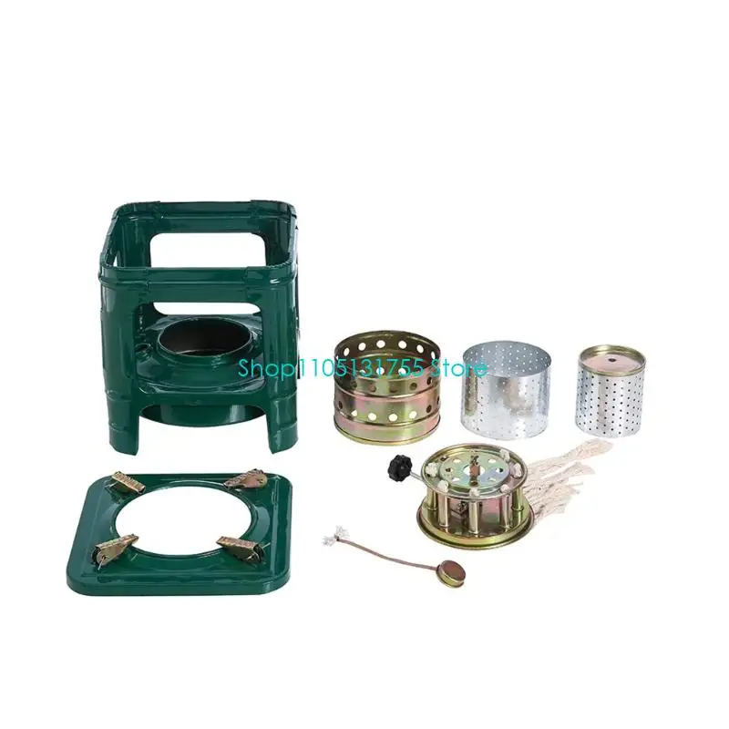 Estufa queroseno para acampar 8 mechas, calentamiento rápido, adecuada para cocinar aire libre