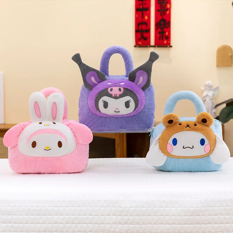 

Sanrio Kuromi сумка-подушка одеяло Cinnamoroll портативный автомобиль плюшевая подушка мультфильм аниме подушка офисные одеяла для сна подарок