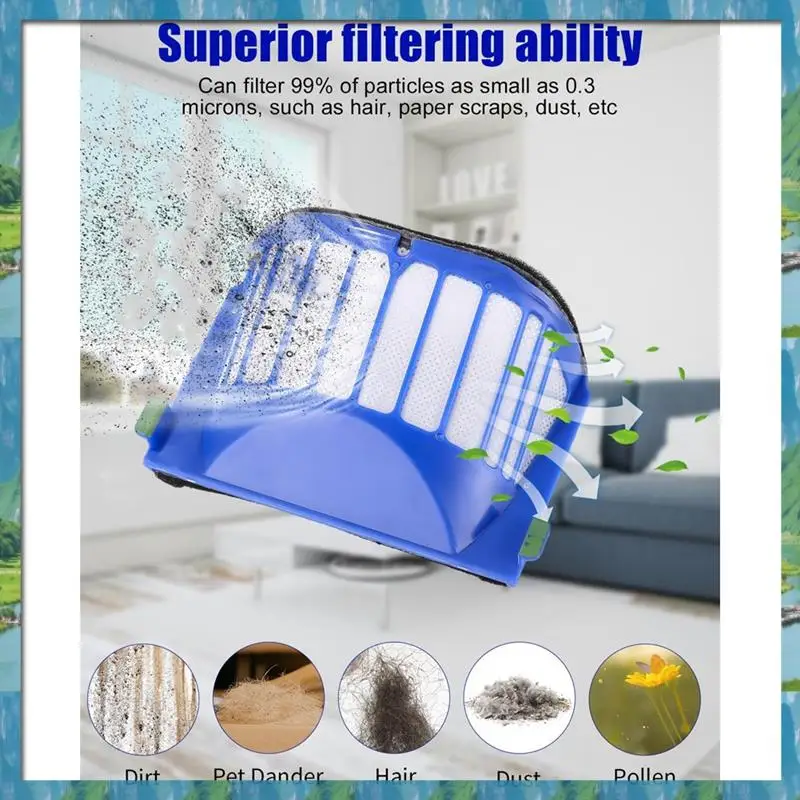 مجموعة ملحقات الفلتر والفرشاة من البلاستيك الأسود والأزرق لسلسلة Irobot Roomba 600 605 606 و500 Series 564 585 595 #1