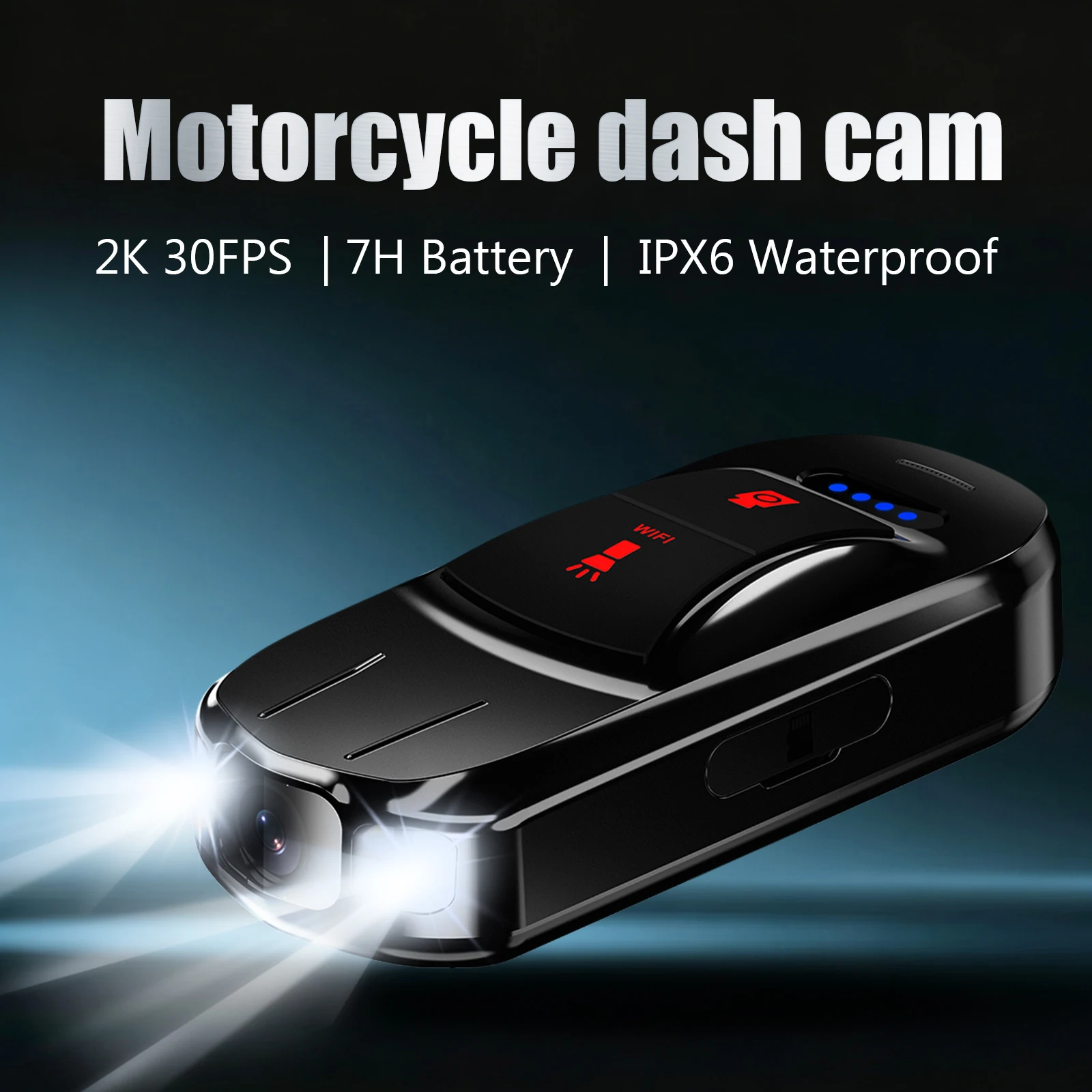 

Kebidumei Motorcycle Helmet Camera, Motorcycle Video Recorder, 1080P Full DV DVR Riding Recorder Cycling Helmet Camera Bike