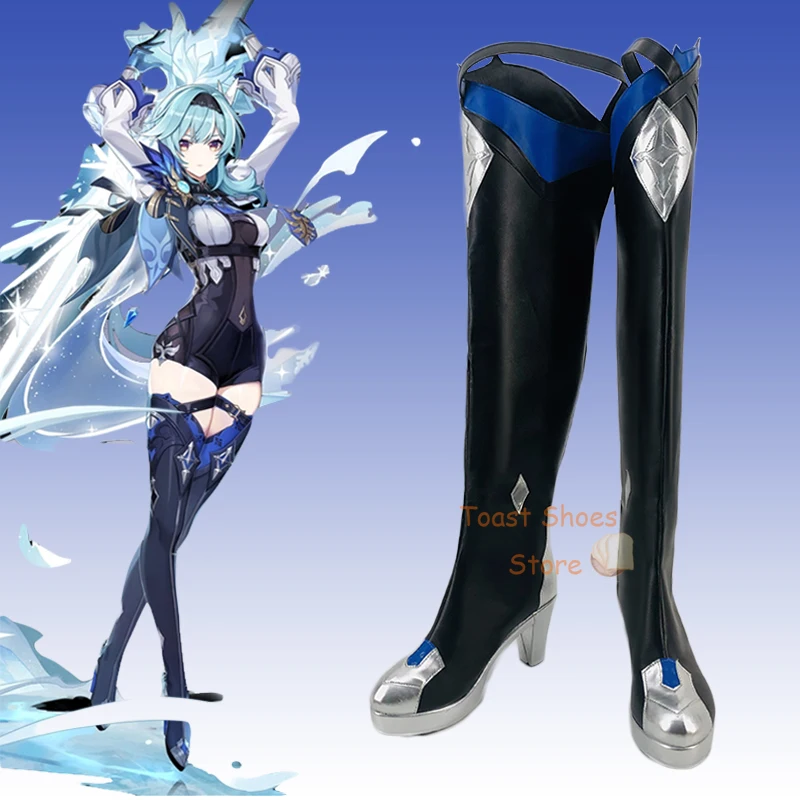 Game Genshinimpact Eula Lawrence Nieuwe Cosplay Boots Comic Game Voor Con Halloween Party Cosplay Kostuum Prop Mooie Sexy Stijl