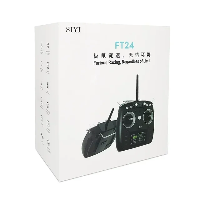 SIYI New FT24 2.4GHz 12CH 15KM Long Range Transmitter with FR/FR Mini OTA Receiver for External R9M/TBS Multi-protocol RF System