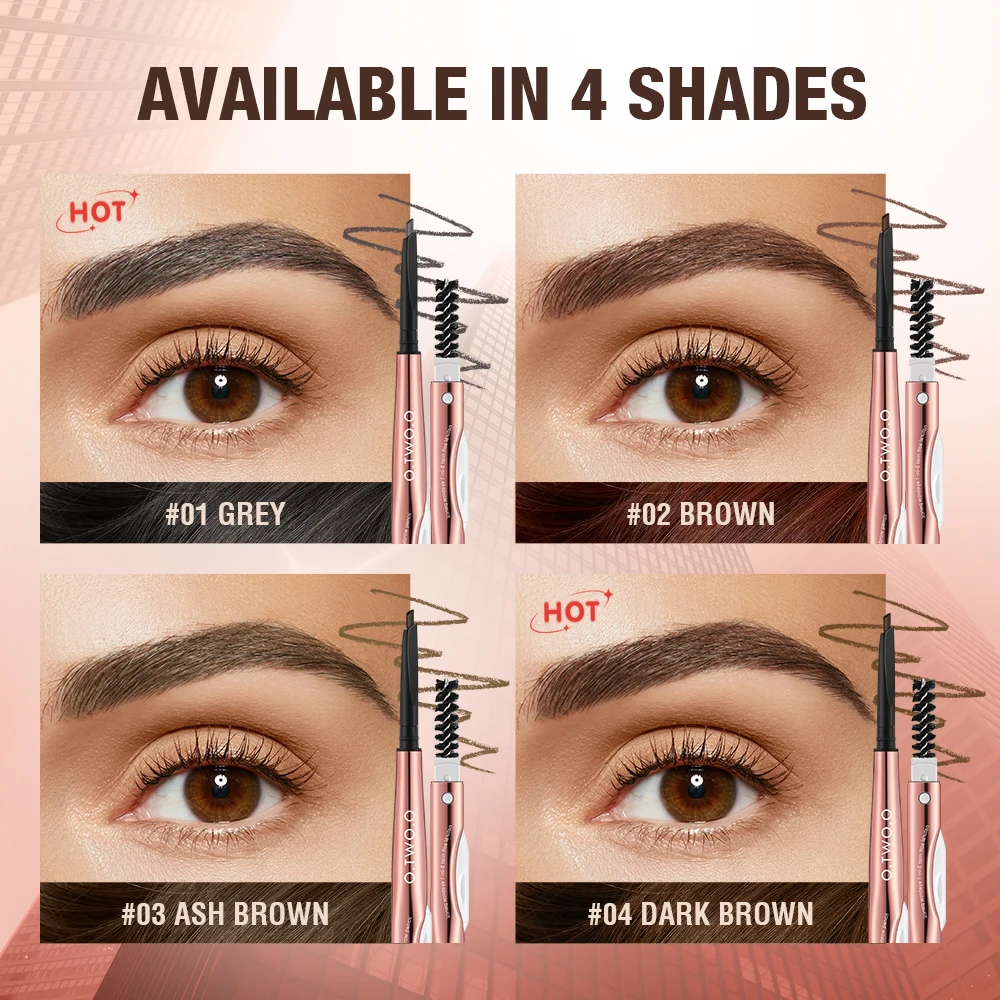 O.TWO.O 3 In 1 Eyebrow Pencil With Eyebrow Trimmer Long Lasting Precise Brow Definer Natural Color Waterproof Eye Brow Pen