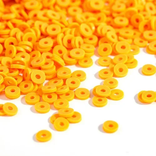 300 Stück 6mm Flache Runde Polymer Clay Perlen Handgefertigte Scheiben Lose Abstandsperlen für Schmuckherstellung DIY Armband Halskette Heishi Perlen – Detail 15