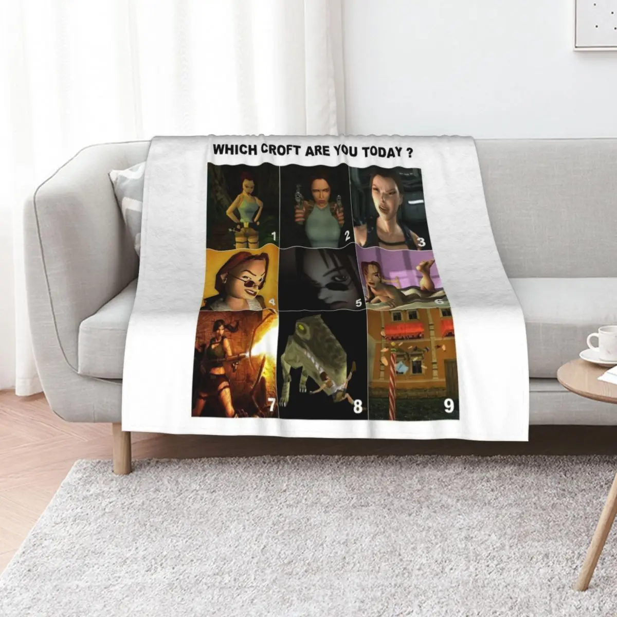 Which Croft are you today? Throw Blanket Cute Plaid Custom for sofa bed plaid manga Multi-Purpose Blankets