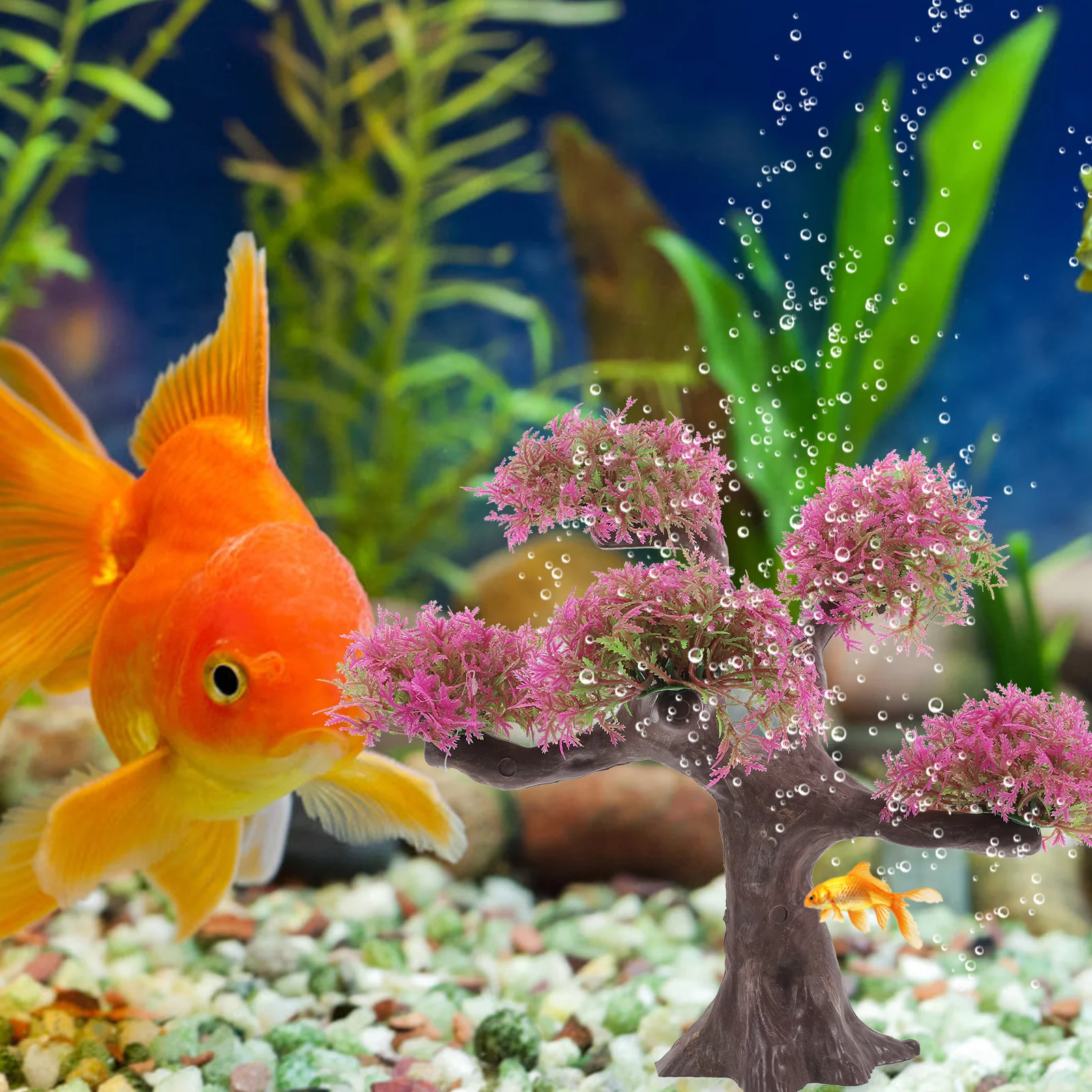 

Realistic Artificial Aquatic Plants Sinking Wood Decorations Aquarium Landscaping Durable Abs Material Aquarium Bonsai Tree