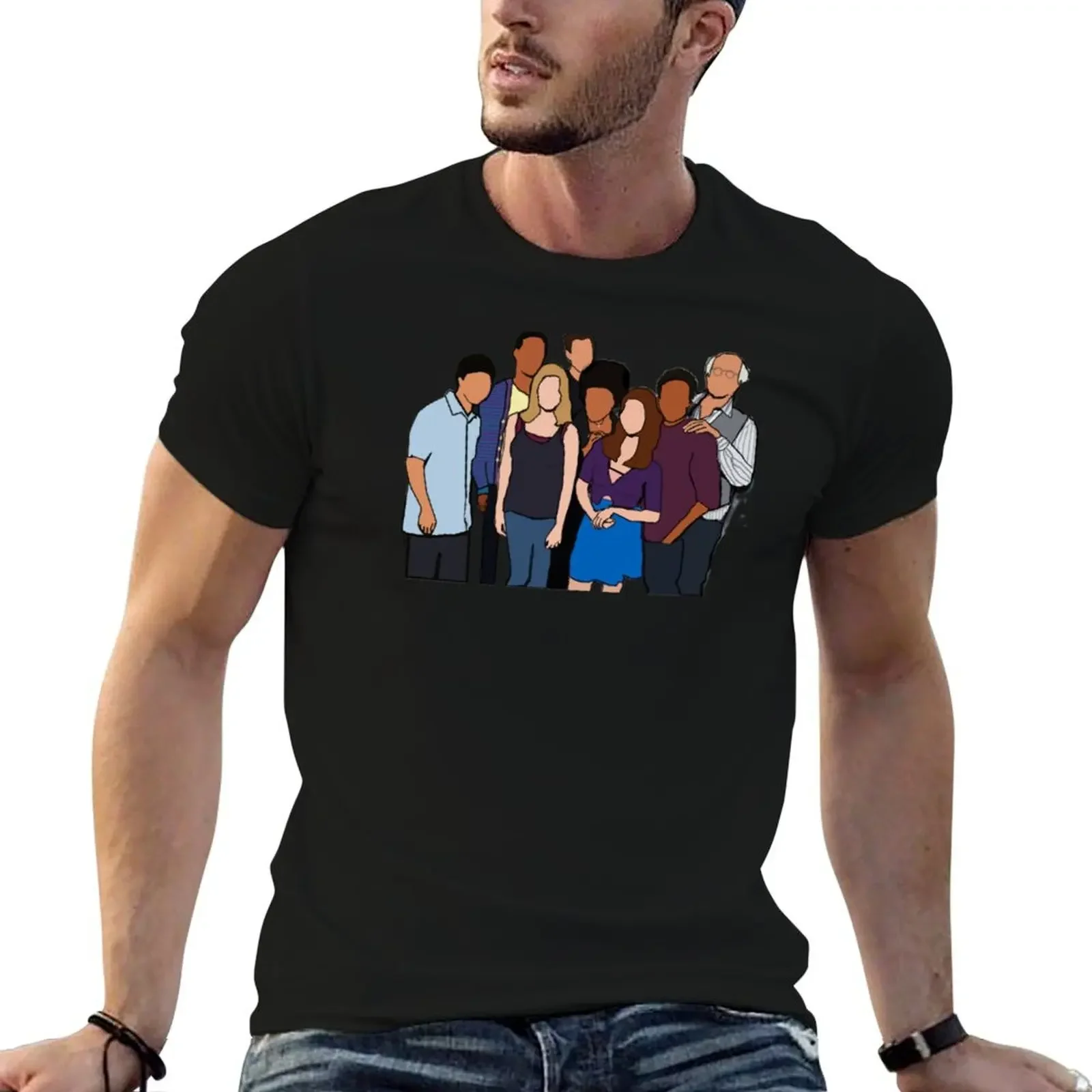 

Community (TV Show) Cast T-Shirt blue archive man clothes cute clothes custom t shirt plain white t shirts men