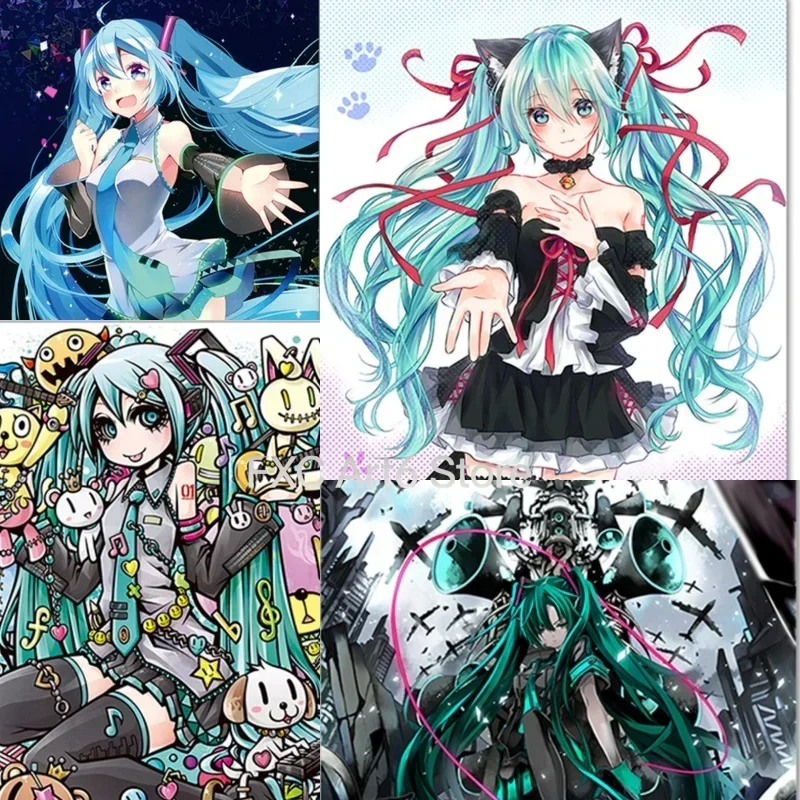 1 Stück rahmenloses, heiß begehrtes 2D-Leinwandposter Hatsune Miku Mädchenzimmer Wandbild Wohnzimmer Hintergrund Heimdekoration