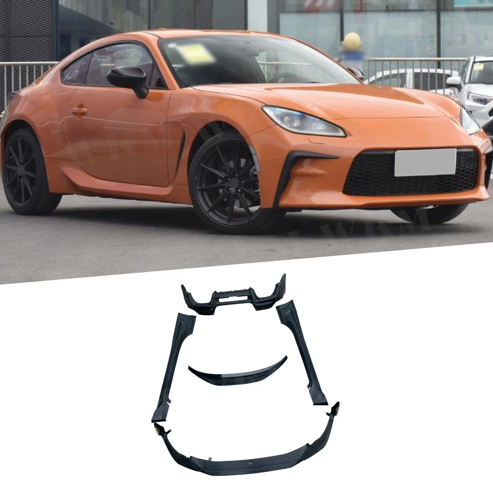 

For Toyota GR86 1set ABS Black Car Front Bumper Lip Side Skirts Rear Lip Spoiler Diffuser Rear Lip Wing Car Body Kit 2021+