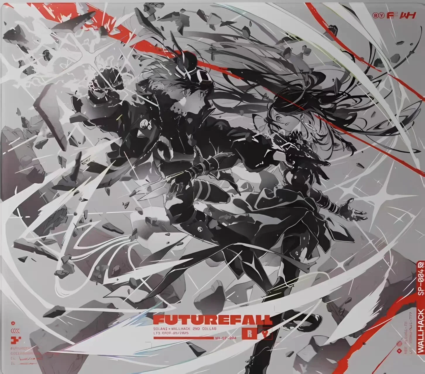 WALLHACK 4.0 Futurefall Glass Mousepad Duplicate Edition Mouse Pad 490x430mm Smooth Gaming Mousepad PC Gamer Accessory Gifts