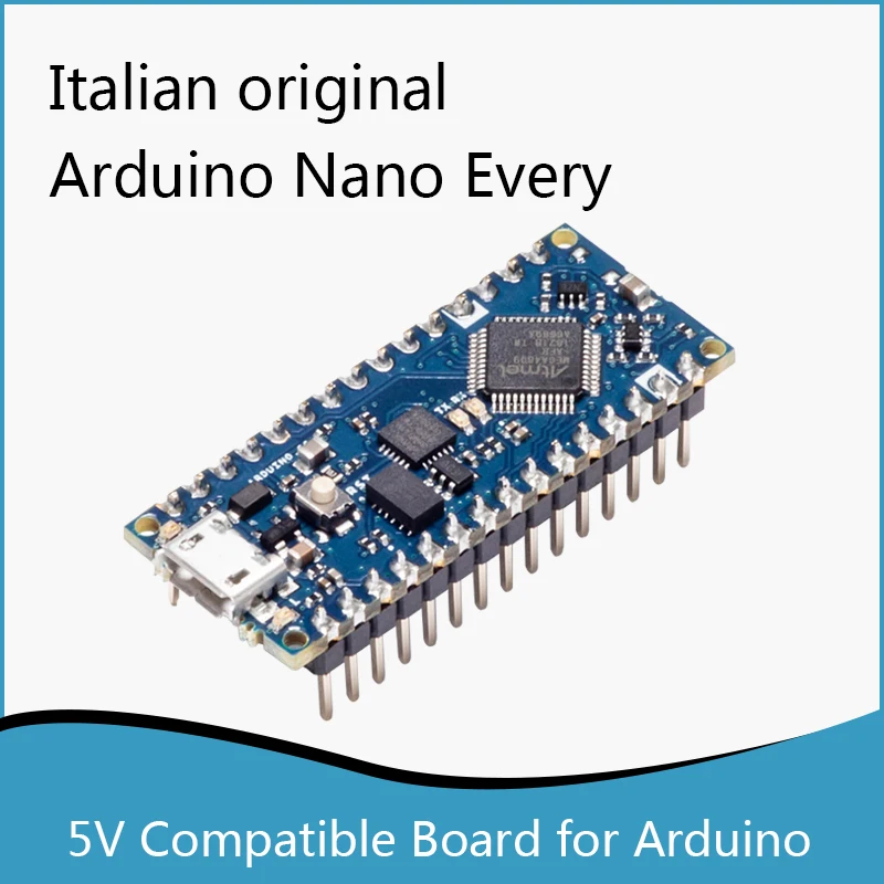 

Arduino Nano Every development board ABX00028 ABX00033 with headers ATMega4809 microcontroller avr