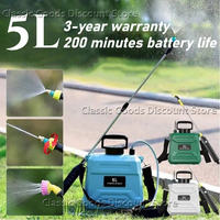 5L Shoulder Pesticide Sprayer Electric Backpack Sprayer USB Rechargeable Garden Water Sprayer Lawn Sprinkler for Glass Cleaning