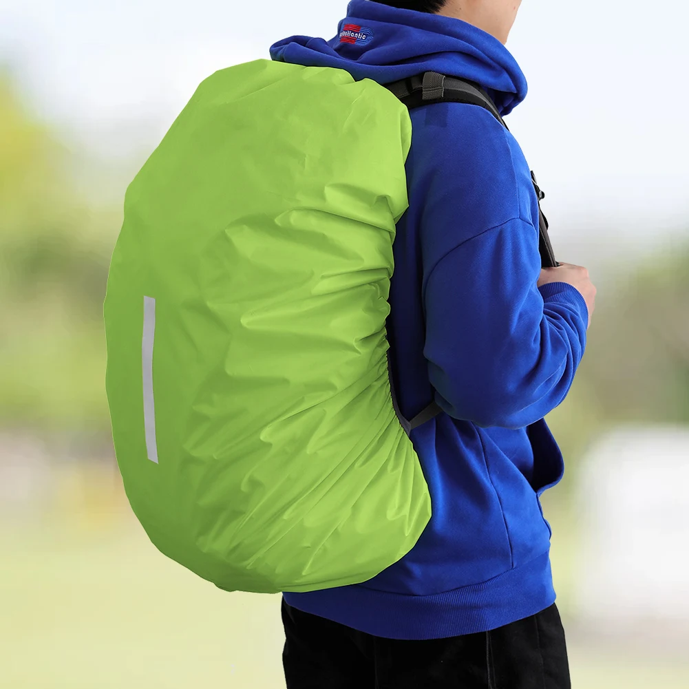 Mochila impermeável capa de chuva mochila escudo de chuva ultraleve mochila protetor de chuva portátil reflexivo para viagens ao ar livre