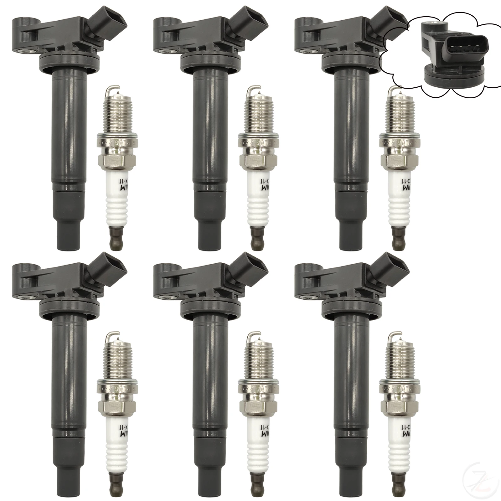 

6Pcs Car Ignition Coil+Spark Plug 9091902234 9008019016 for Toyota Camry Avalon Lexus ES300 RX300 UF267 Ignition System Coils