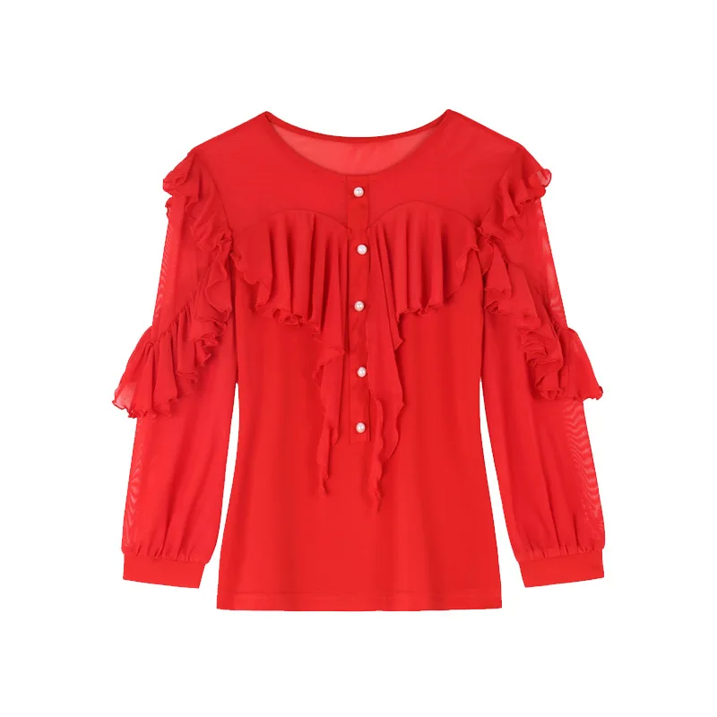 شبكة المرقعة اللاتينية ممارسة الرقص دعوى قاعة الرقص البطن زي طويلة الأكمام أعلى المرأة الفالس الكلاسيكية خط جديد الراين قميص