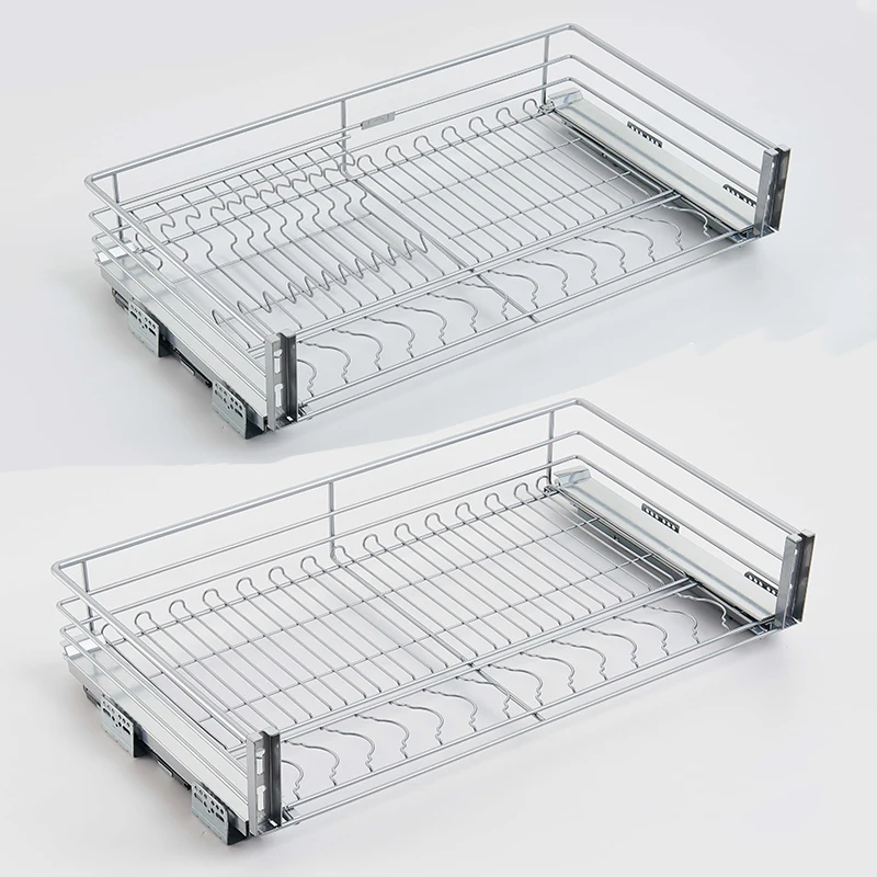 

Cabinet accessories, metal mesh basket, good sink, lower storage rack, pull out the basket, convenient, practical and durable