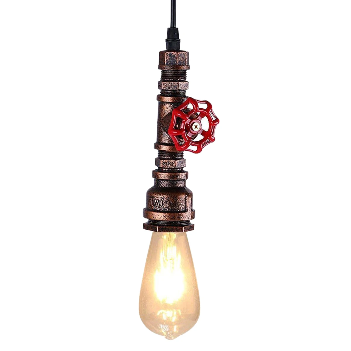 Loft Retro Industrial Iron Vintage Pipe Tube Diy Ceiling Lamp Suspension Chandelier (Without Bulb)