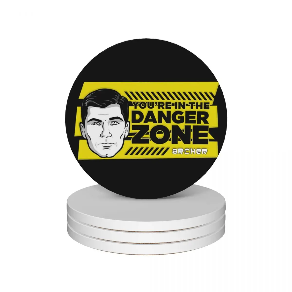 Archer You're in the Danger Zone Ceramic Coasters (Set of 4) for the kitchen accessories cute set Coasters