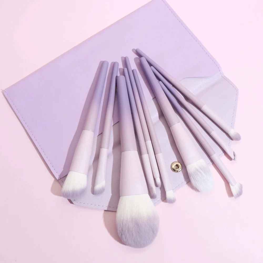 10 PCS Makeup Brushes Set Eye Shadow Foundation Women Cosmetic Brush Eyeshadow Blush Beauty Soft Make Up Tools Bag