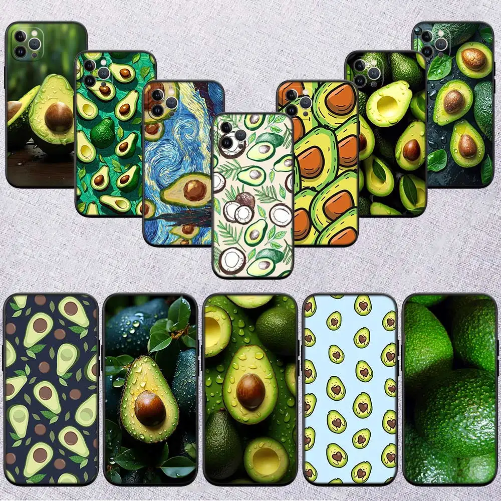 FD6 Avocado fruit Phone Case for Samsung Galaxy A11 A12 A13 A15 A52S A53 A55 A56 A70 A71 A72 A73 F06 F16 F56 S10 Plus S10e
