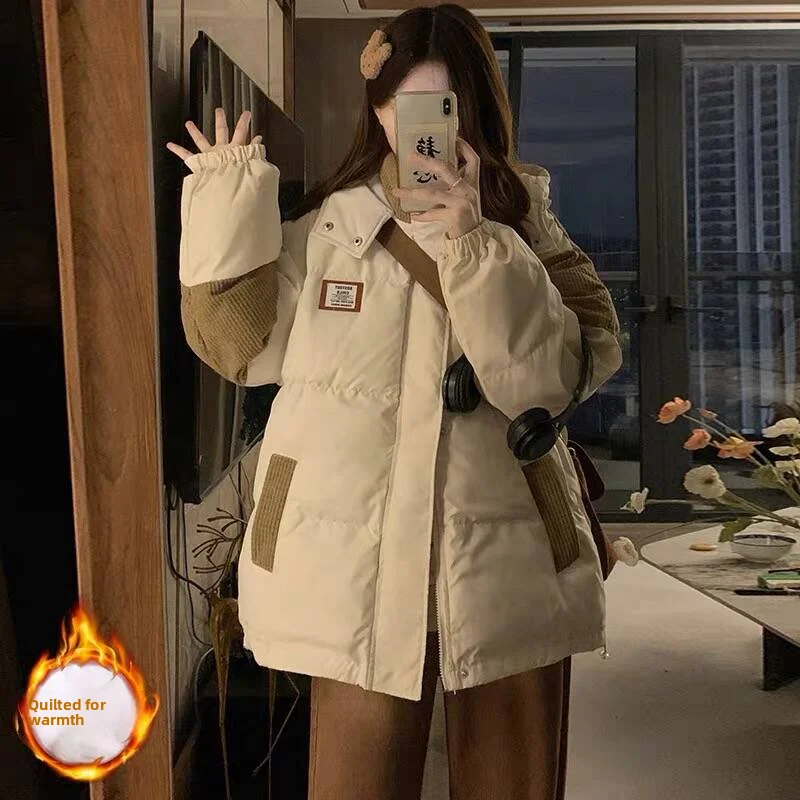 

Autumn Winter Large Size 250 Pou Patchwork Corduroy Men's Hooded Cotton Jaet 2025 New Sle Workwear Outerwear Coat