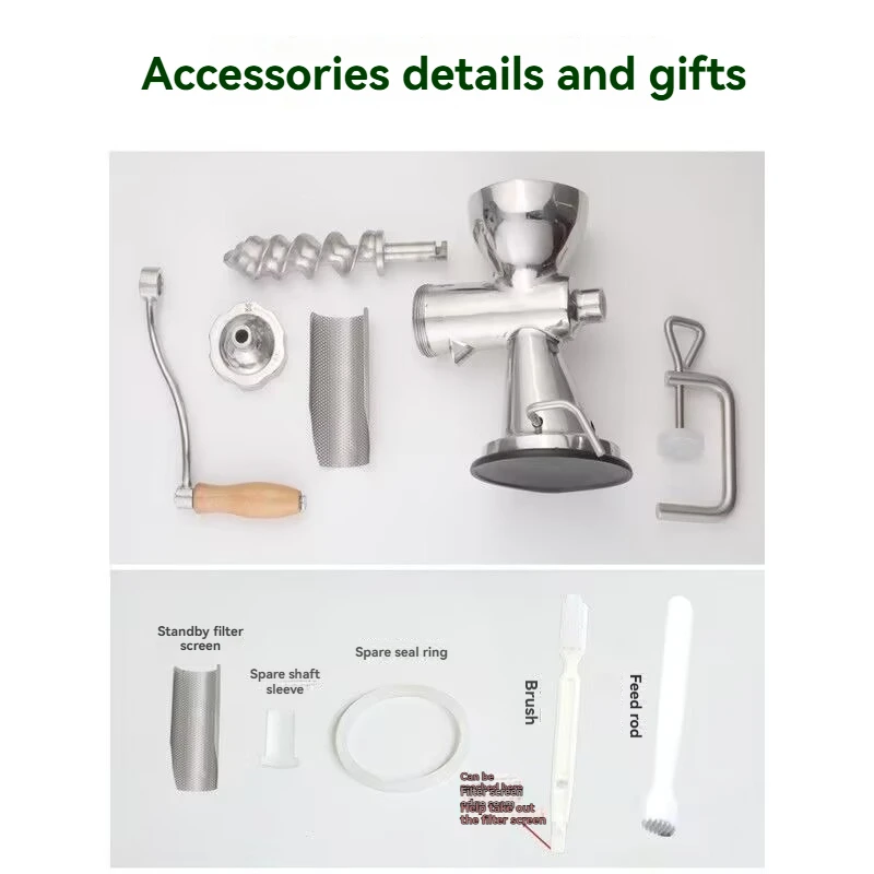 

Stainless Steel Single-Shaft Juicer Parts, Juicer Replacement Components, High Efficiency Fruit Vegetable Extractor Parts