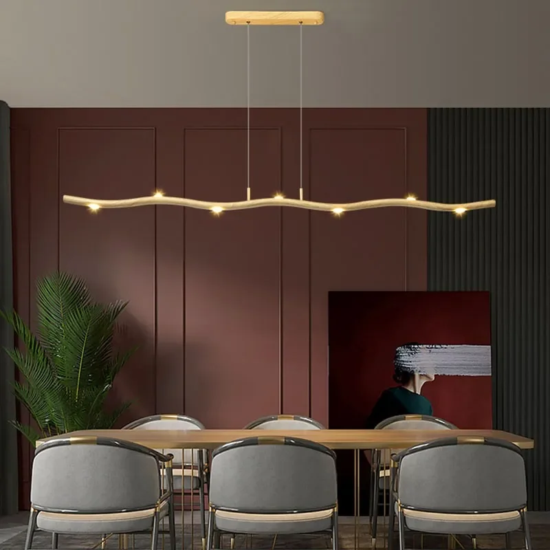 

Royal Modern LED Chandeliers for Dining Room Lustre Kitchen Bar Island Pendant Lamp Aluminum Suspended Hanghing Light Fixtures