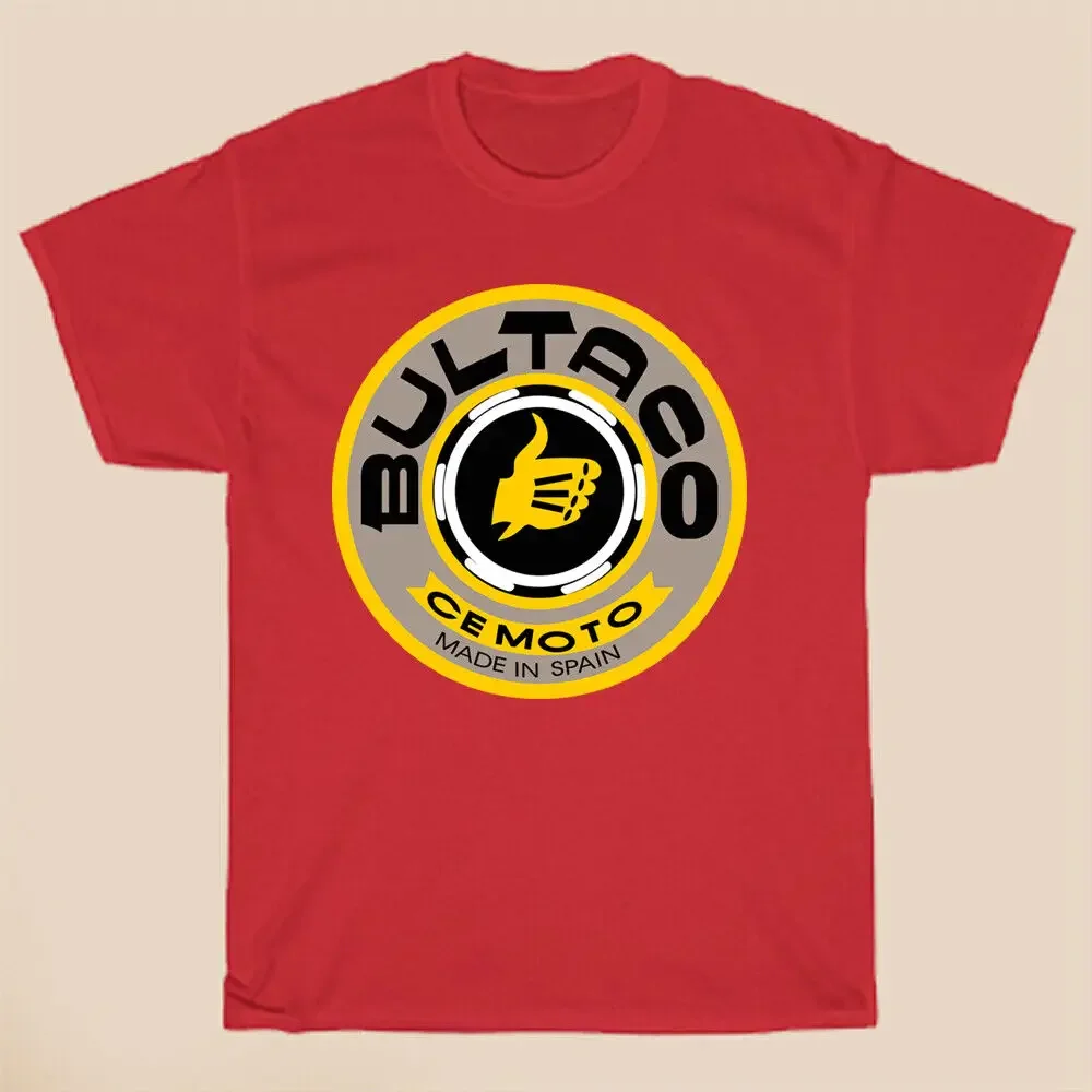 

Мужская красная футболка Bultaco Cemoto Spain Motorcycles, размер S 3XL