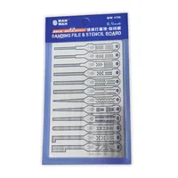 Hobby Model Craft Tool Fine part grinding file+Carving Auxiliary Ruler Combination set 12 sizes 0.4mm Thickness 6
