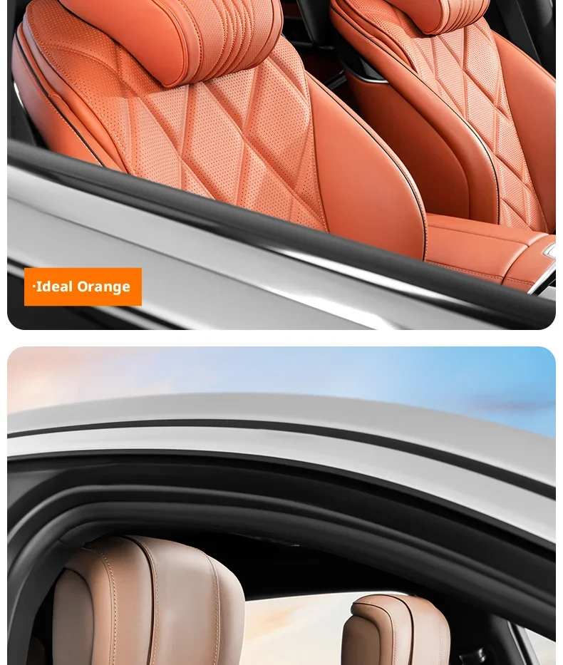 Luxuriöses Nappa-Leder-Latex-Nackenkissen für XPENG G3i P7 P7i P7+ G6 G9 G7 EREV X9 MONA M03 GX – Ergonomische Unterstützung für den Auto-Rückenbereich – Detail 19