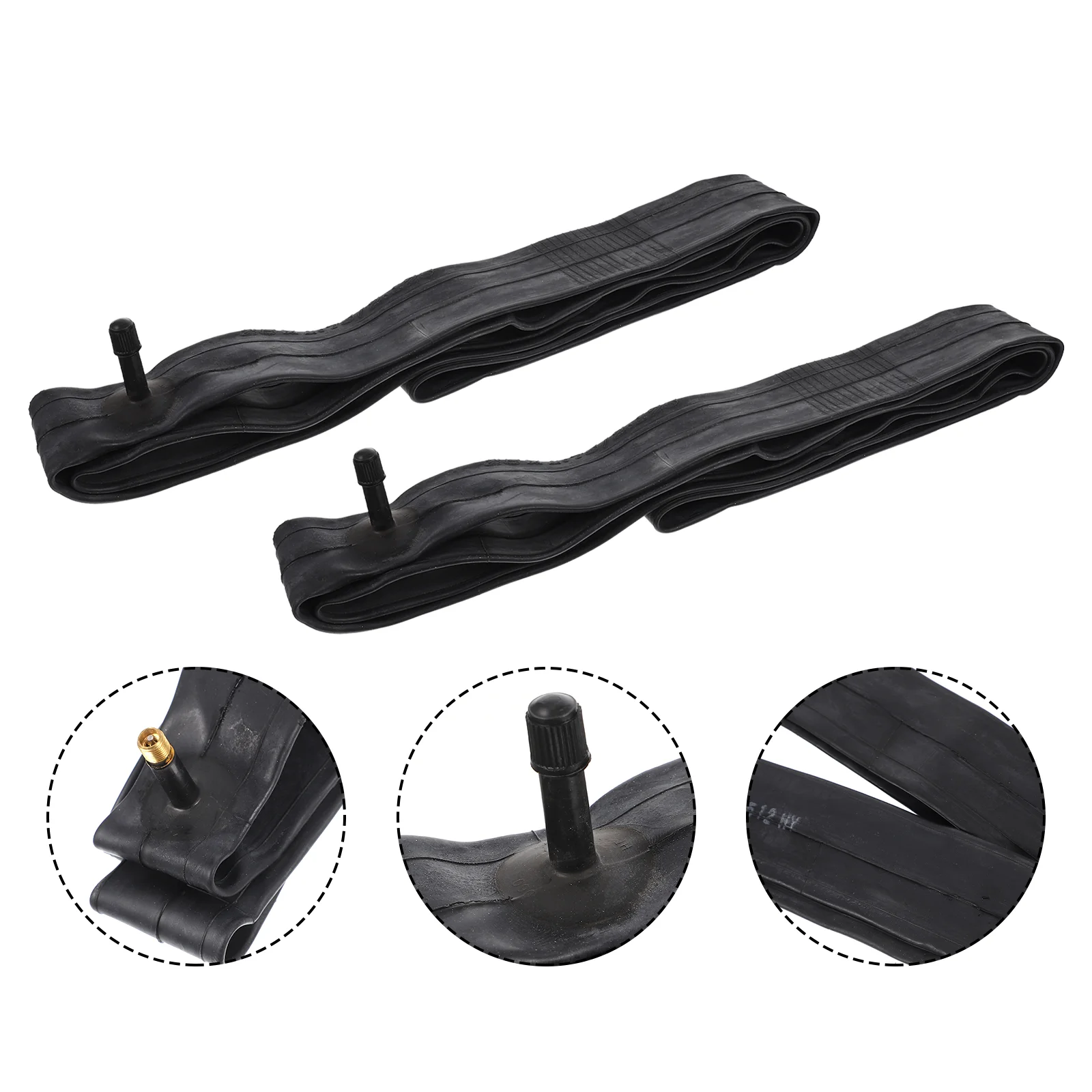 

2 Pcs Bicycle Inner Tube Shockproof Interior Tire for Mountain Bike Convenient Cycling Replacement Outdoor Major Practical