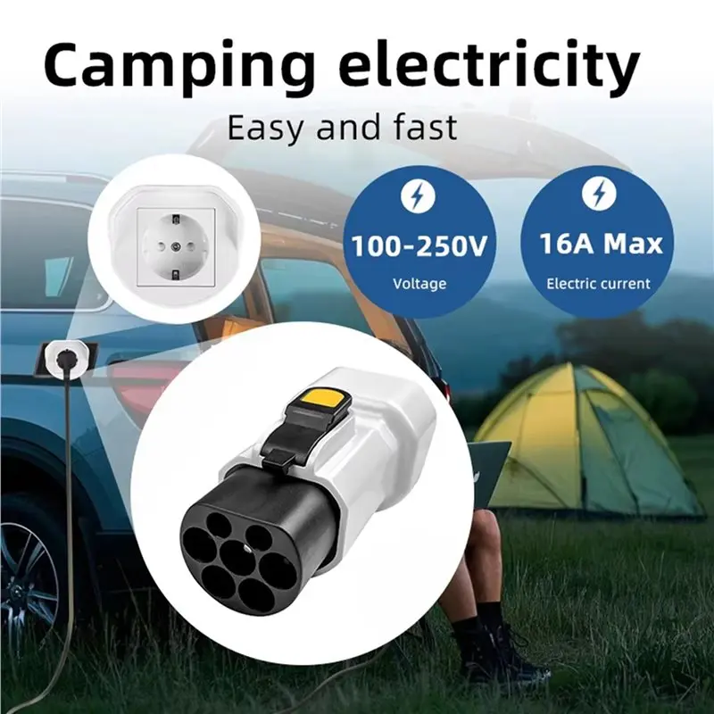 2X Evqiaoyi GBT V2L Discharge Adapter Plug To 16A 220V EU Socket For ZEEKR BYD Li Auto EV GBT Car-N31R