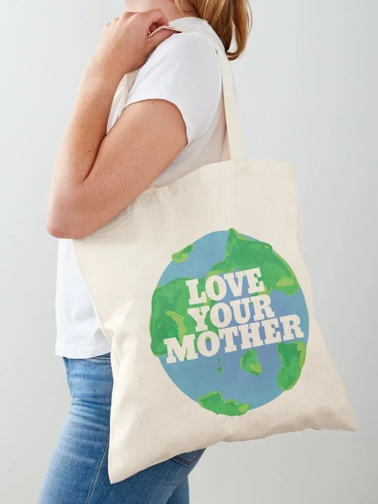 Love your MOTHER earth day Tote Bag eco bag folding Beach bag for beach Women's beach bags