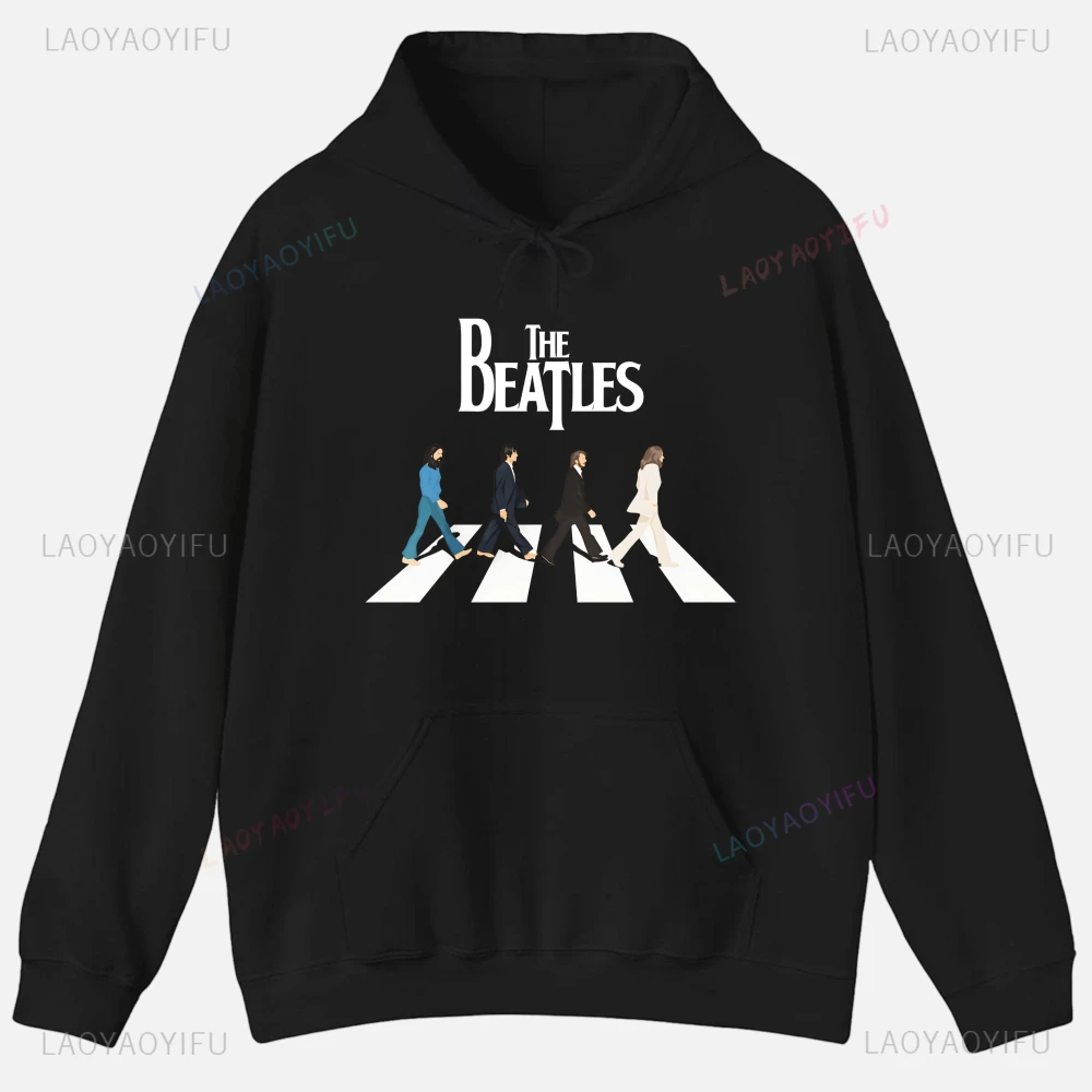 

Забавная уличная одежда с принтом B-Beatles, унисекс, толстовка с капюшоном, одежда, топы, мужская толстовка с длинными рукавами и графическим рисунком, качественная одежда, осень