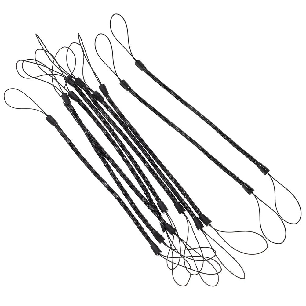 10 Pcs Lanyards Stylus Retractable Cord Lost for Pen Women Straps Black -lost