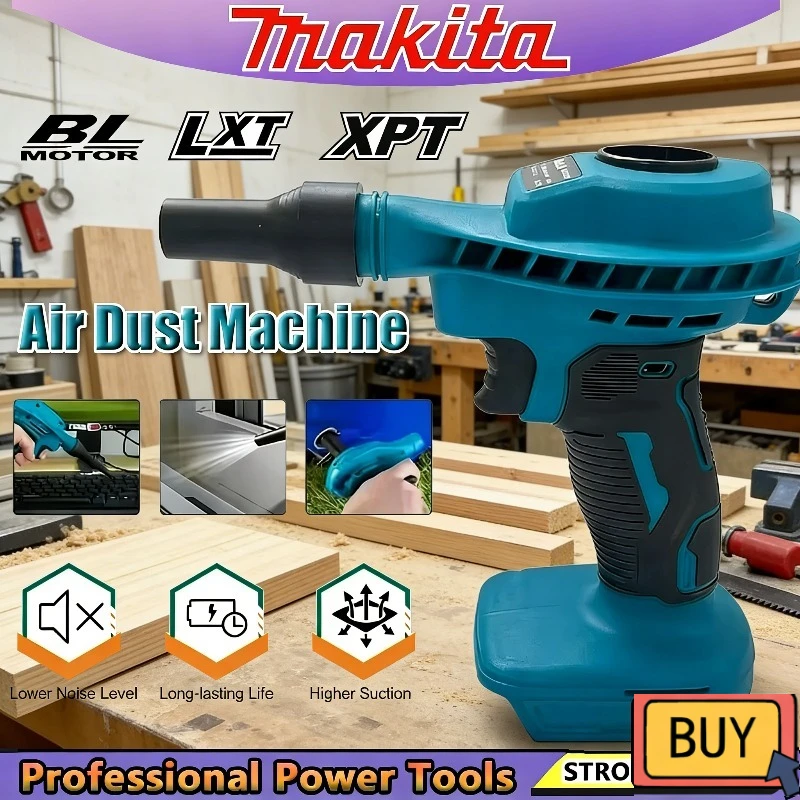 

Makita Cordless Air Dust Collector, High Efficiency Rechargeable Vacuum Cleaning Inflator, Computer Cleaning Electric Tool