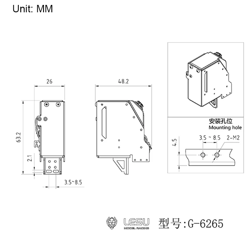 LESU Urea Tank Upgraded Compatible With 1/14 DIY Tamiyaya RC Dumper Remote Control Tractor Truck Model  TH19244