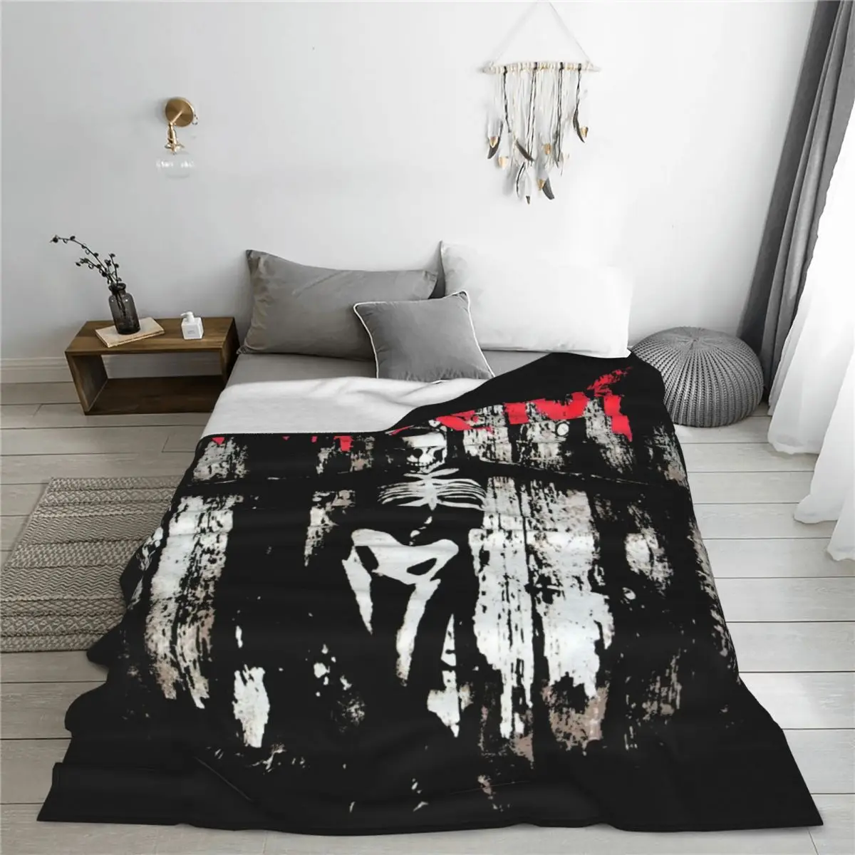 S-Slipknotd-Heavy Mental Music Knitted Blankets Wool Throw Blankets Bed Sofa Personalised Ultra-Soft Warm Bedsprea