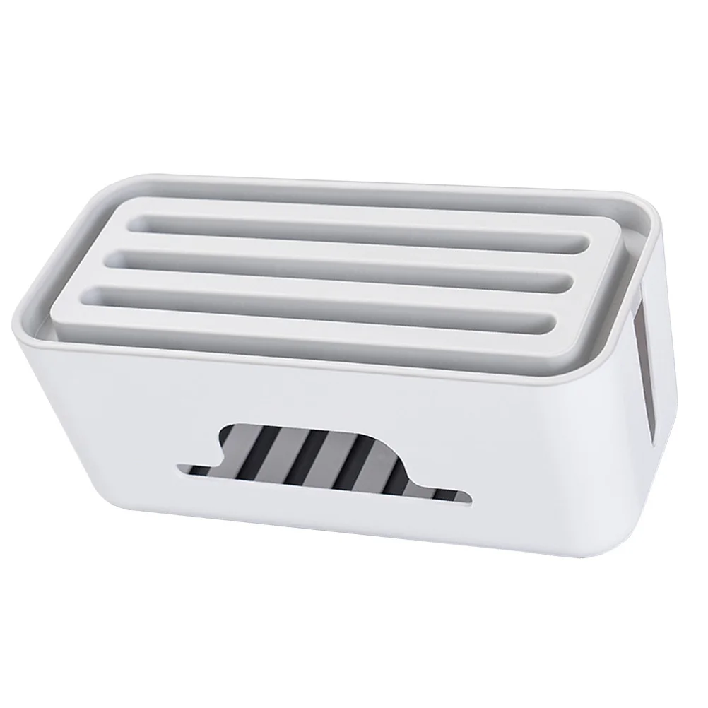 1 قطعة كابل التصحيح مجلس صندوق تخزين قسط ABS المواد منظم سطح المكتب افتتاح كبير تبديد الحرارة على الوجهين الطاقة